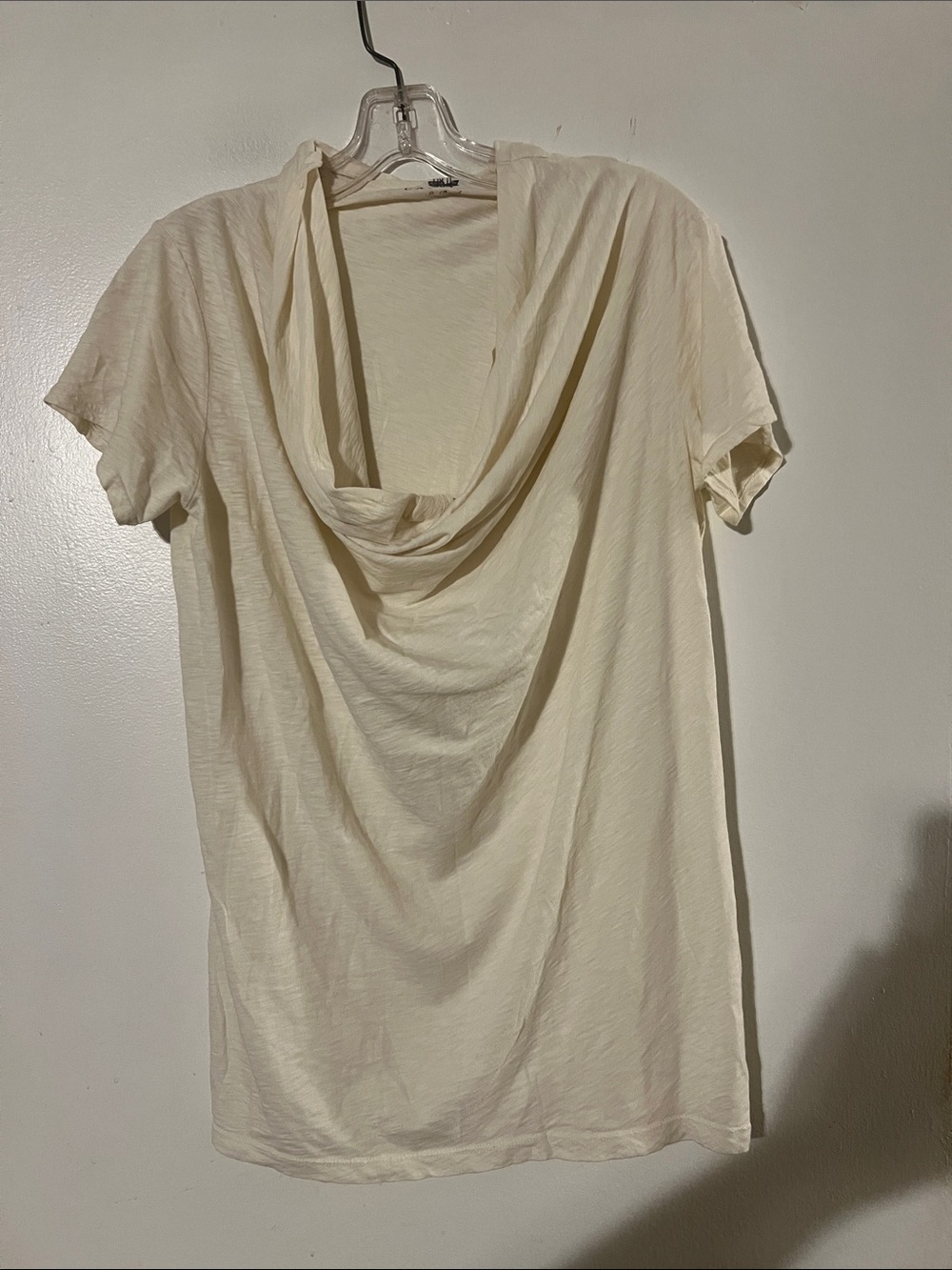 Velvet for Calypso cream drape front tee